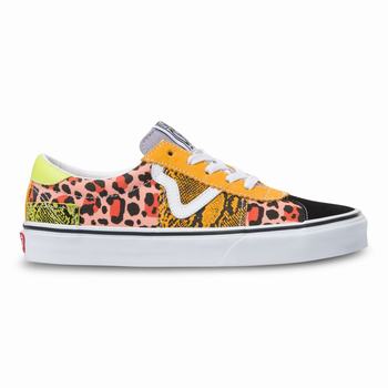 Damske Tenisky Patchwork Vans Sport Leopard/Had VA46GHLEB